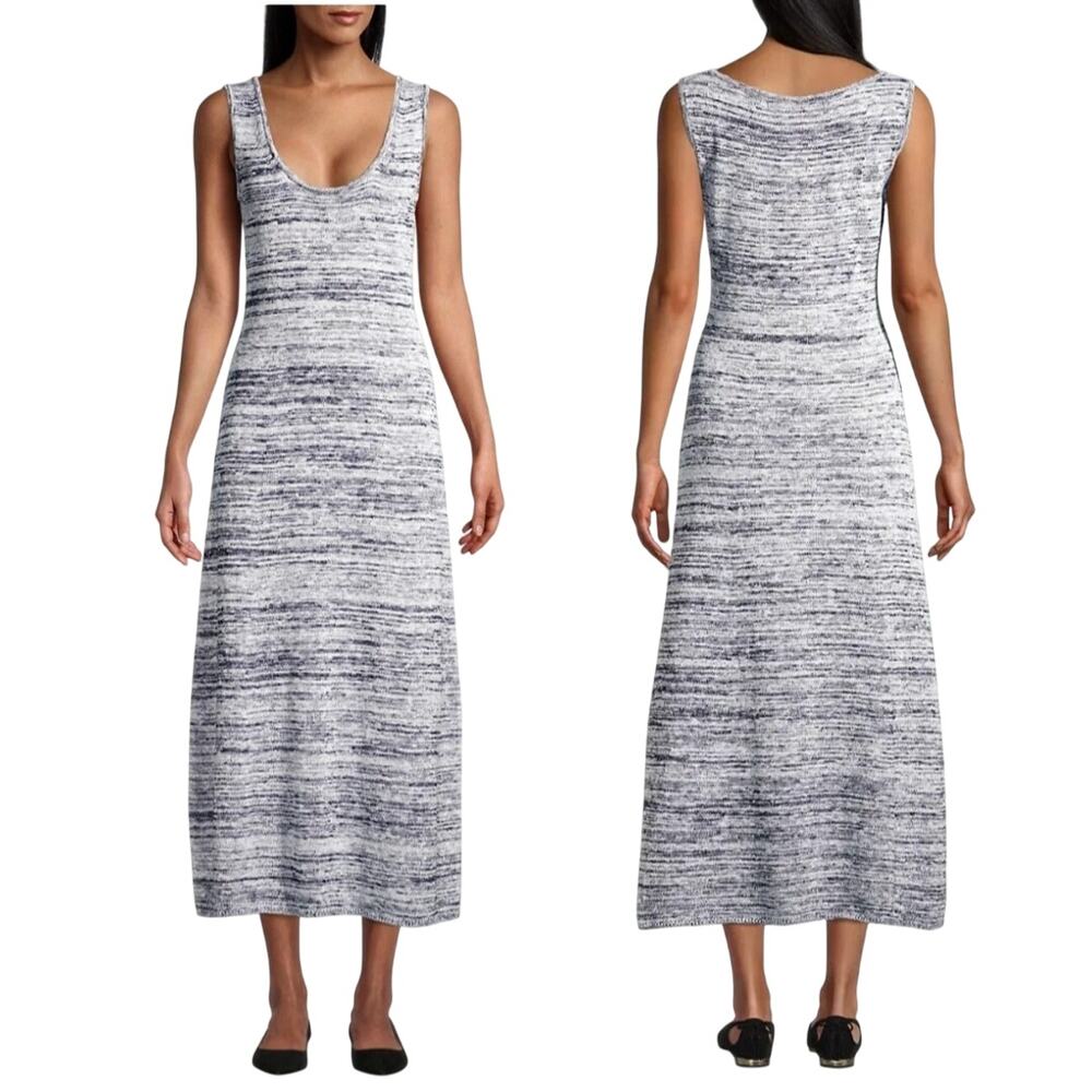 MaxMara Black and White Midi Dress